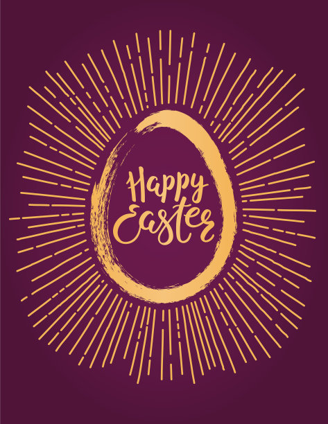复活节金卡和紫卡设计图片下载