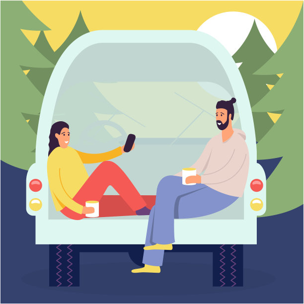 兴高采烈的年轻夫妇坐在家里享受假期图片下载