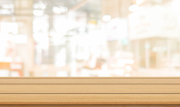 抽象模糊的室内豪华购物中心背景，以散景灯光和复古透视木地板，促进内容和产品展示设计在圣诞节的概念图片下载