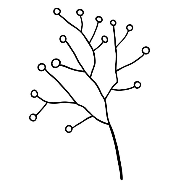 手绘花涂鸦元素的照片册图片下载