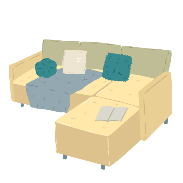 客厅大沙发家具画图片下载