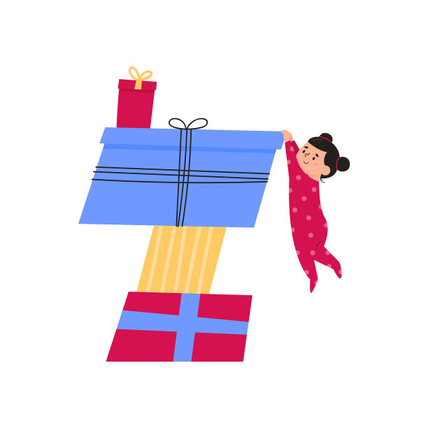 叠圣诞礼物和宝宝图片下载