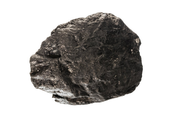 煤石在白色孤立的背景图片下载
