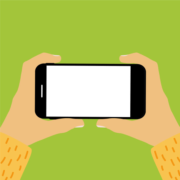 手持手机与空屏幕图片下载