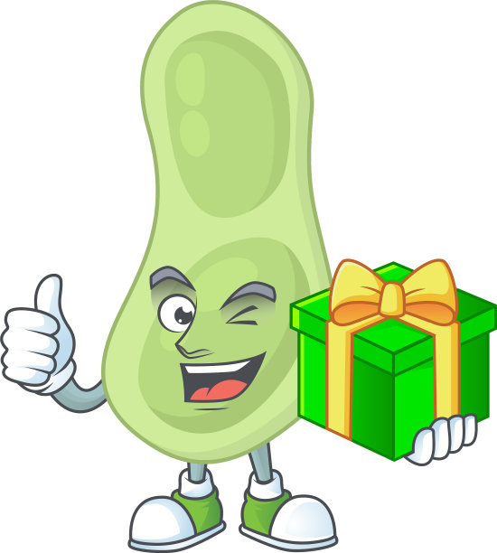 抱着肺炎葡萄球菌的礼物盒图片下载