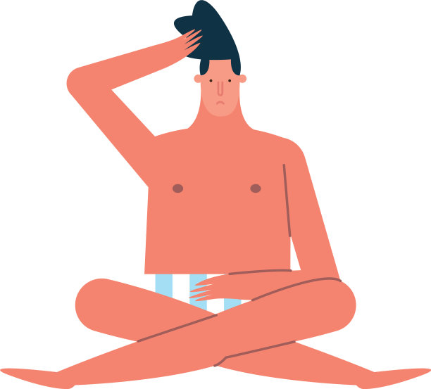 患有失眠症的年轻人坐着图片下载