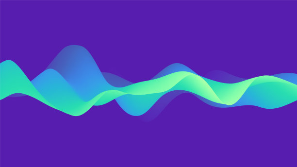 抽象的波浪背景与现代梯度图片下载