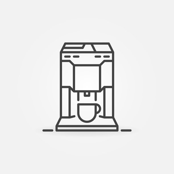 咖啡机线性概念图标图片下载