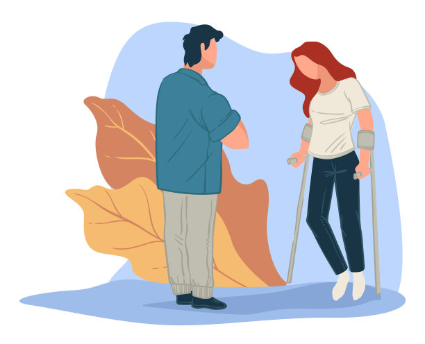 腿部受伤或骨折后的康复图片下载