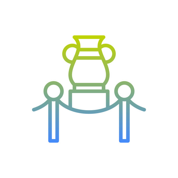 壶展览矢量轮廓渐变图标风格的插图。EPS 10个文件图片下载