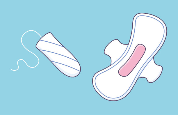 女性卫生棉条和卫生巾图片下载