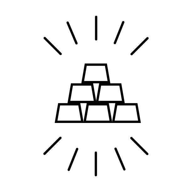 金条、金锭、金块的黑线细图标。银行的元素。时尚孤立的符号，用于:插图，轮廓，标志，手机，应用程序，徽章，设计，网页，网站，ui，用户体验。向量EPS 10图片下载