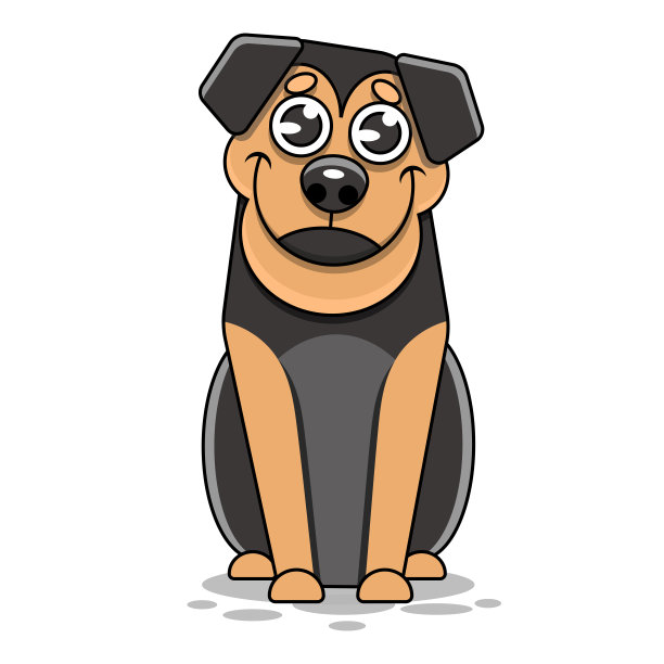 快乐的狗股票插图在白色的背景。设计、装饰图片下载