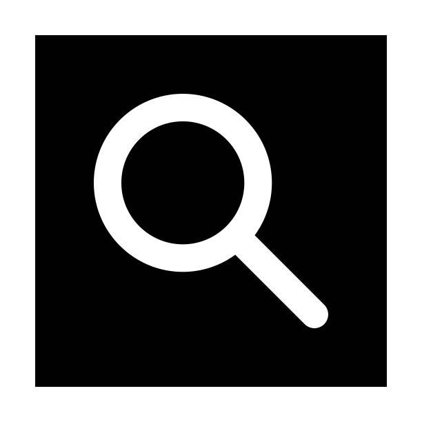 搜索图标矢量放大镜符号的用户界面在一个平坦的颜色字形象形图图片下载