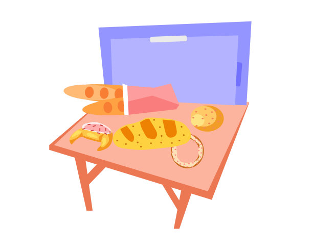 烹饪面粉产品在烤箱图形图片下载