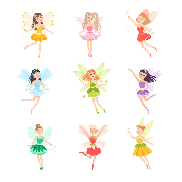 可爱的小仙女长着可爱的翅膀图片下载