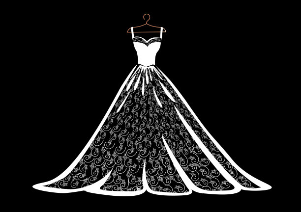 花边裙子挂在衣架上图片下载