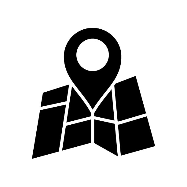黑白方块女性人像图标图片下载