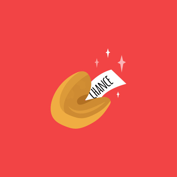 红色背景上的中国幸运饼图片下载