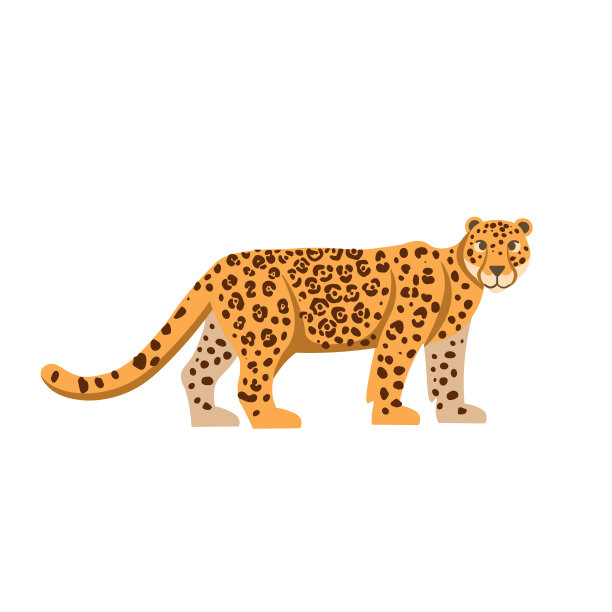 白色背景上的卡通羚羊。平面卡通插图的孩子。图片下载