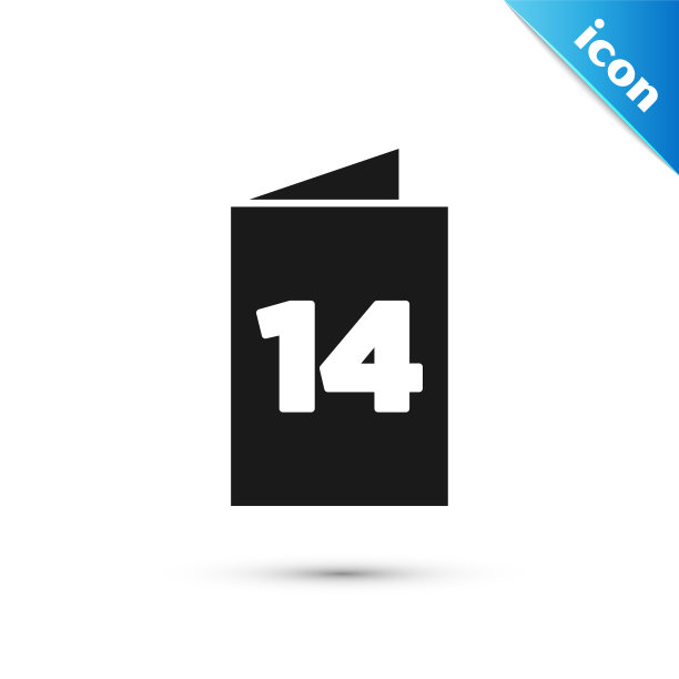 灰色贺卡图标孤立在白色背景。庆祝海报模板的邀请或贺卡。向量图片下载