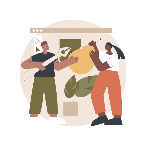 标志设计抽象概念矢量插图。图片下载