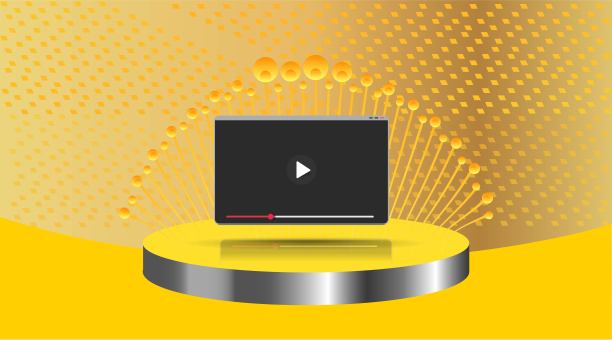 在线视频平台页眉或页脚横幅模板与复制空间。数字商务推广，视频广告-社交媒体营销。图片下载