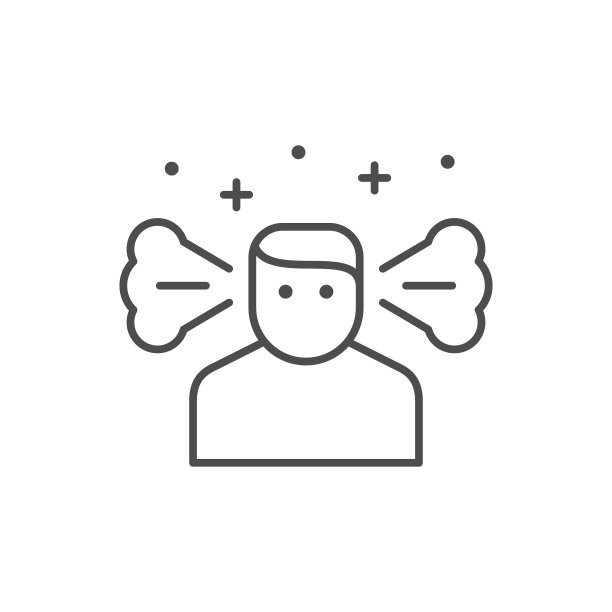 情绪压力线轮廓图标图片下载