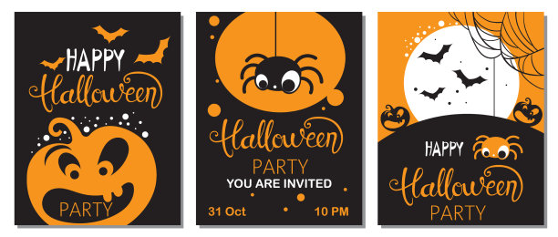 用雕刻的南瓜设置万圣节卡片图片下载