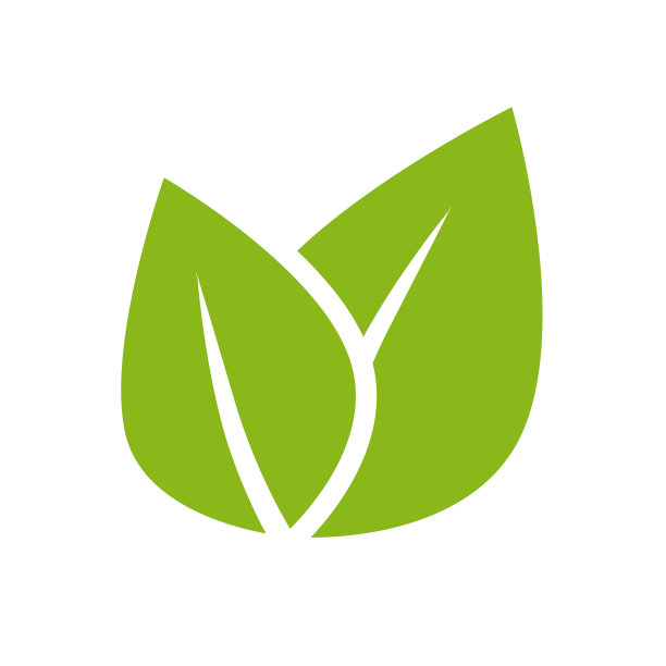 草本植物叶绿色标志或有机标志图片下载