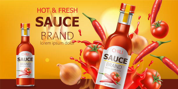 两瓶新鲜辣酱图片下载
