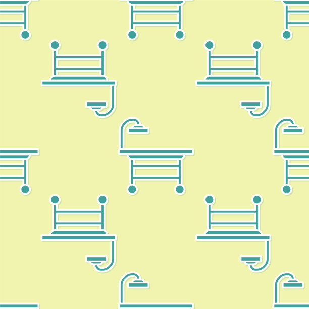 绿色手术台图标隔离无缝图片下载