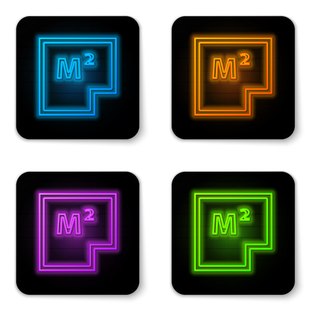 发光的霓虹灯房屋计划图标孤立在白色图片下载