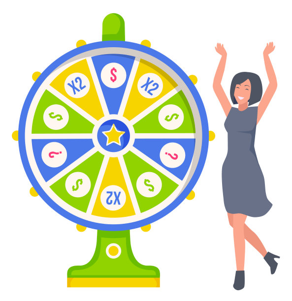 游戏幸运轮概念女孩玩风险游戏图片下载