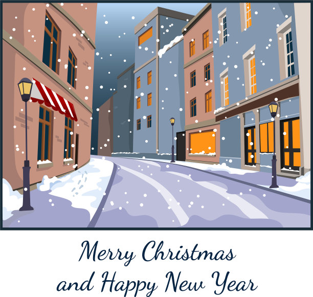 新年的明信片图片下载