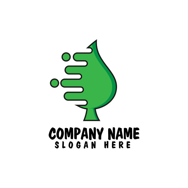 叶科技标识设计自然绿色模板现代图片下载