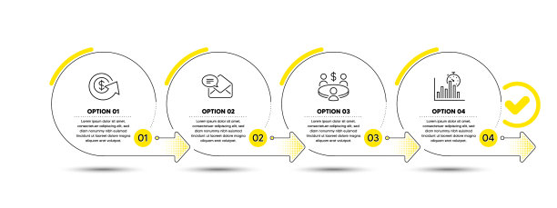 会见新的邮件和美元兑换图标集图片下载