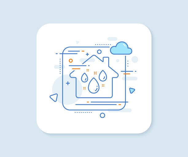 下雨天气预报线图标雨标志水图片下载