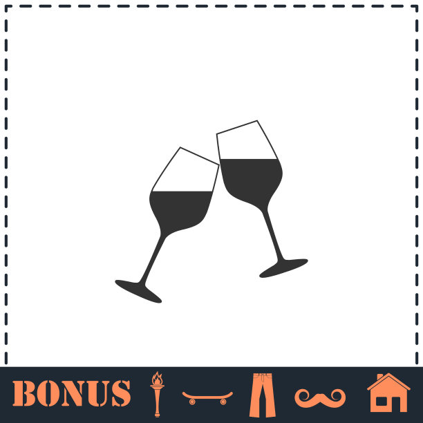 香槟图标平图片下载