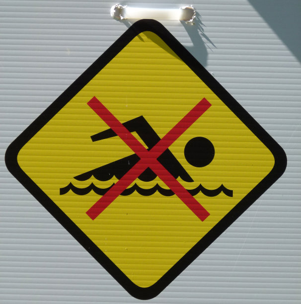 没有游泳的迹象图片下载