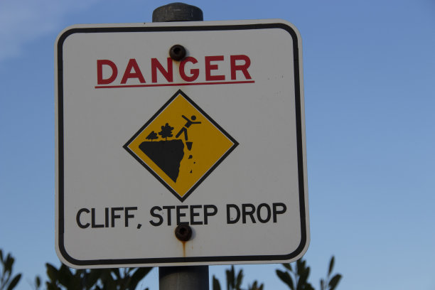 悬崖危险标志图片下载