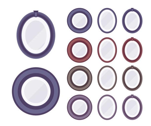 图片，照片圆形，椭圆形框架为家，办公室墙壁显示图片下载