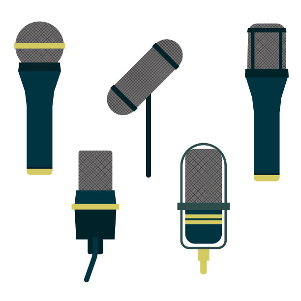 设置麦克风的音频播客演讲或图片下载