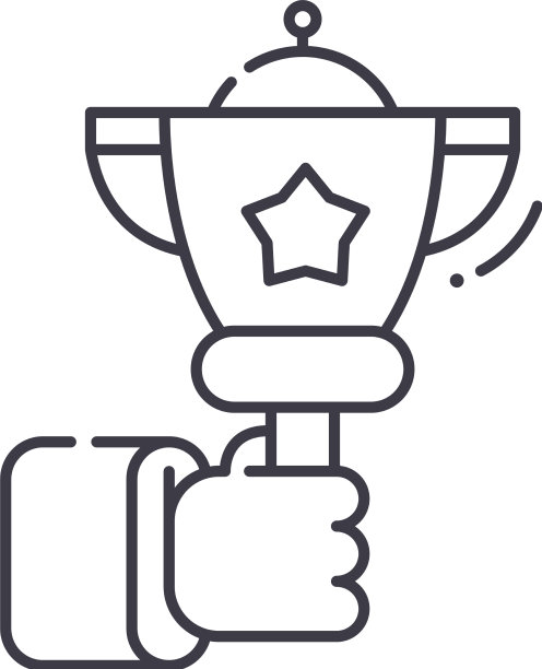 奖励和冠军图标线性孤立图片下载