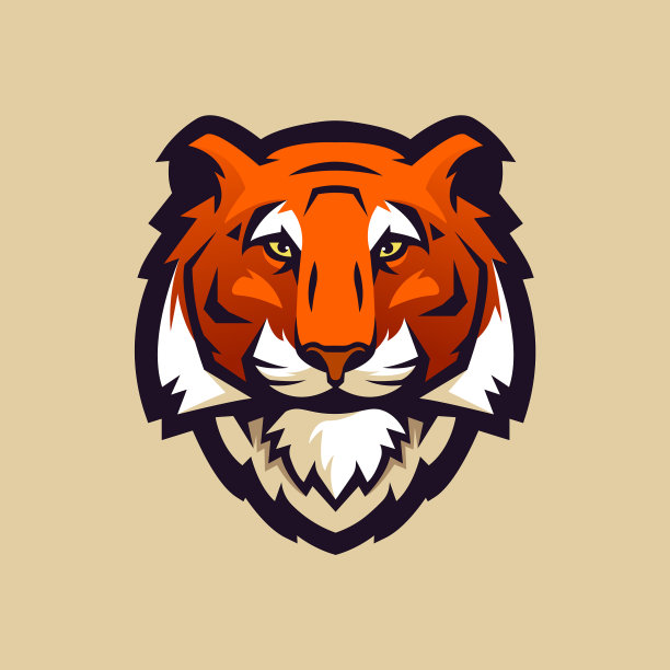 虎头标志为运动俱乐部或团队动物图片下载