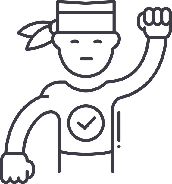 超级英雄图标线性隔离图片下载