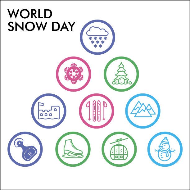 现代世界雪天信息图设计模板图片下载