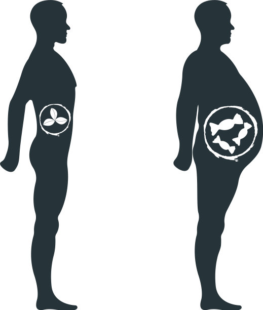 健康和不健康的生活方式甜食图片下载