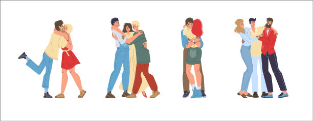 平面卡通人物集图片下载