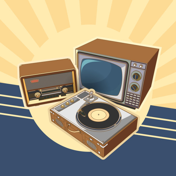 复古电器，方卡老式机械图片下载